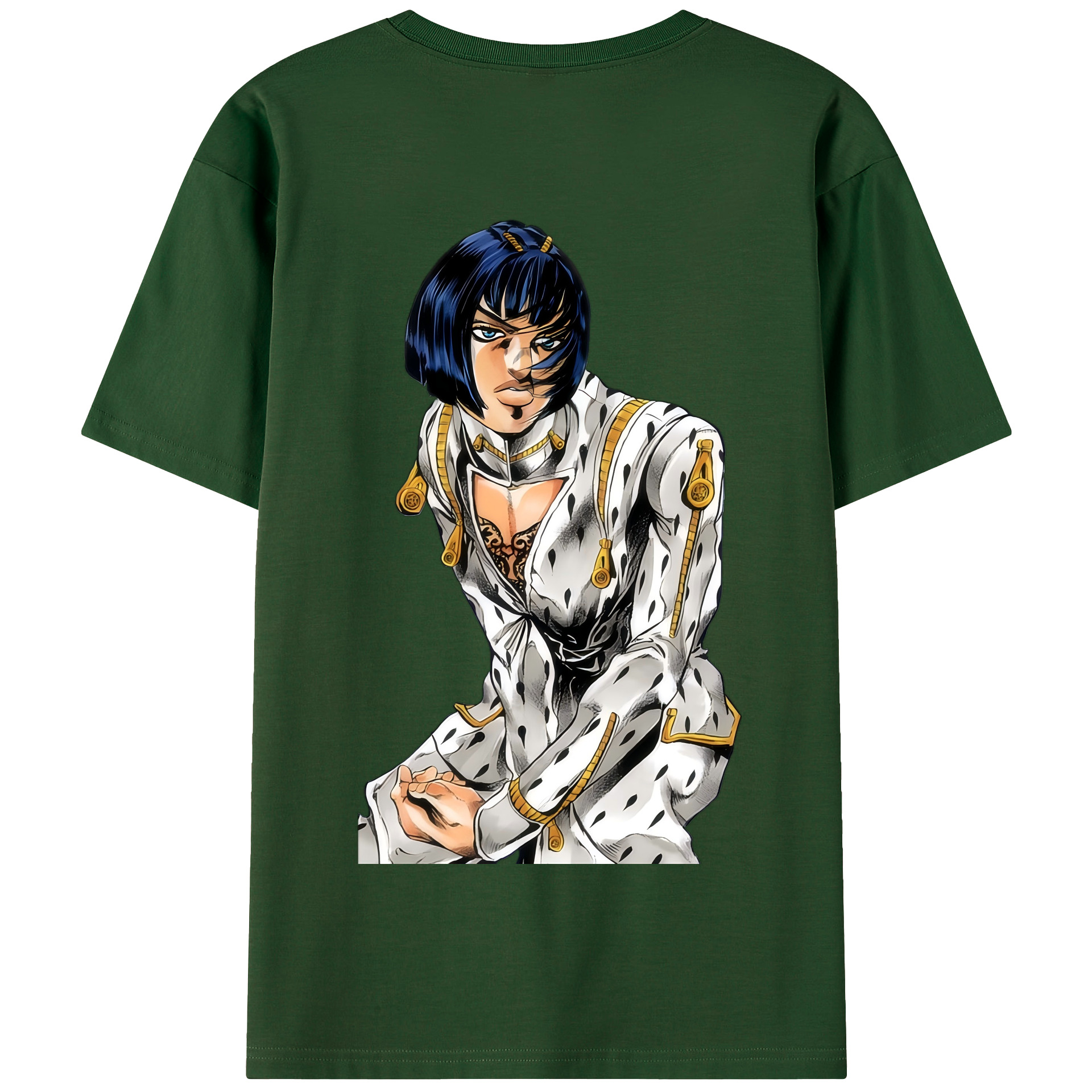 （画像用） ジョジョの奇妙な冒険 ブローノ?ブチャラティ JoJo's Bizarre Adventure Bruno Bucciarati 綿100％半袖Tシャツ（背面プリント）